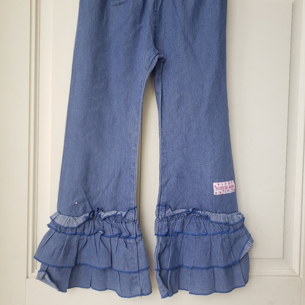 Girls (Ruffle Girl) Denim Capri